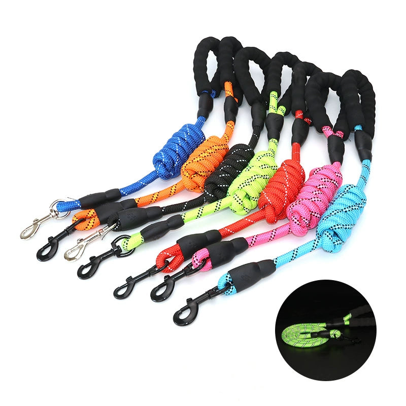 Comfortable Golden Retriever Husky Teddy Small, Medium and Large Dogs Dog Nylon Tow Rope Single Rope Reflective
