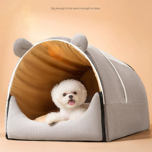 Kennel Autumn and Winter Warm Removable Washable Small and Medium-Sized Dogs Teddy Pet Cat Nest Supplies Bichon Chihuahua Schnauzer